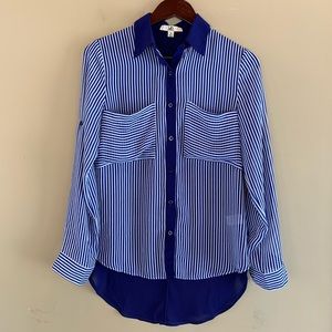 ⚠️2 for $10⚠️ YA La sheer back striped shirt